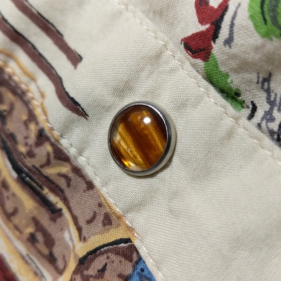 Tasha Polizzi western rodeo button front tab sleeve tunic shirt size XL - Picture 12 of 14